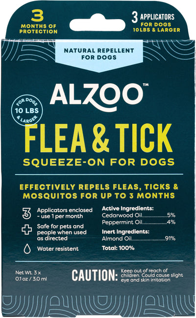 Alzoo Plant-Based Flea & Tick Squeeze-On Dog