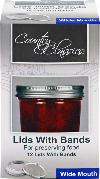 Country Classics Wide Mouth Lids W/Bands