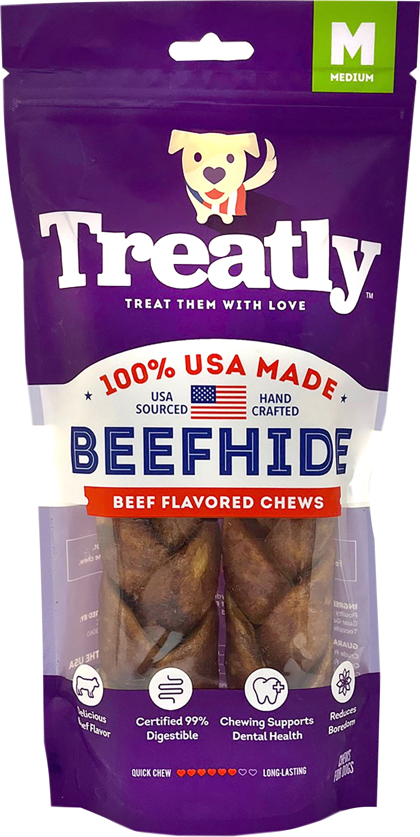 Treatly 100% Usa Beefhide Braids