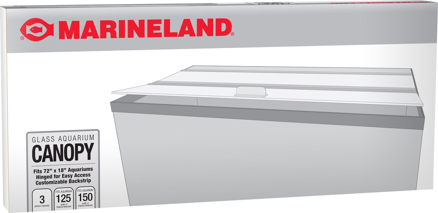 Marineland Rectangular Glass Canopy W/2 Braces