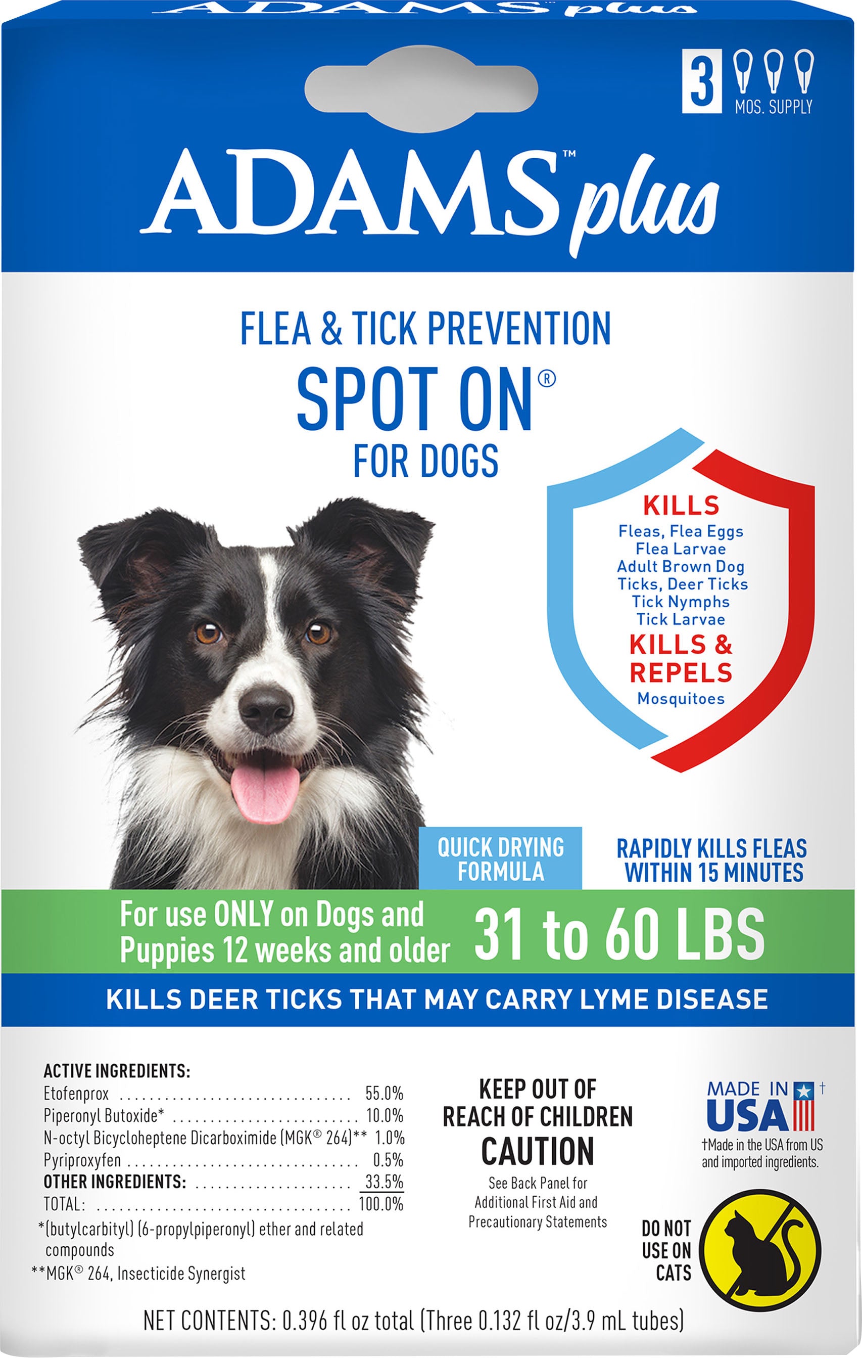 Adams Plus Flea & Tick Spot On For Dogs