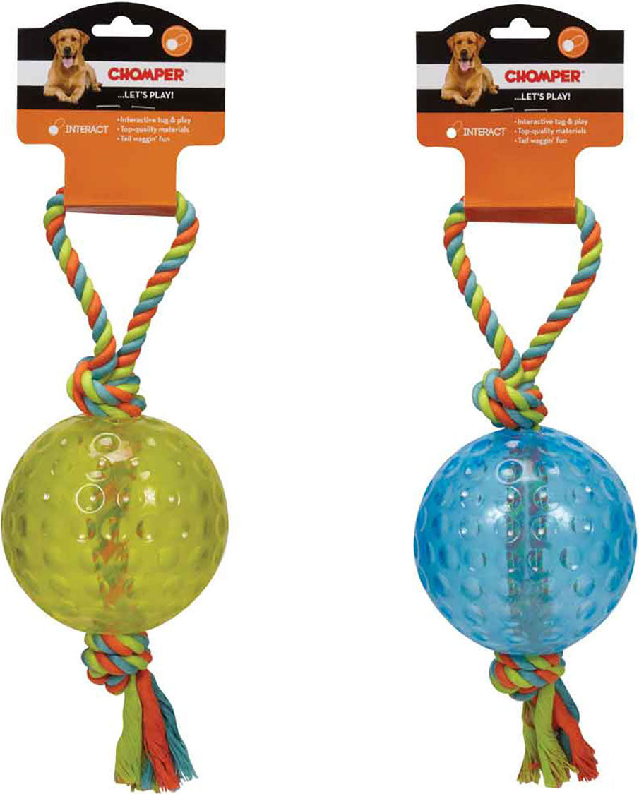 Chomper Rope Tug Toy W/Tpr Ball