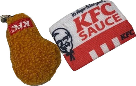 Spot Kfc Sauce Pack & Drumstick  With Catnip Toy