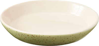 Spot Speckled Oval Stoneware Cat Dish