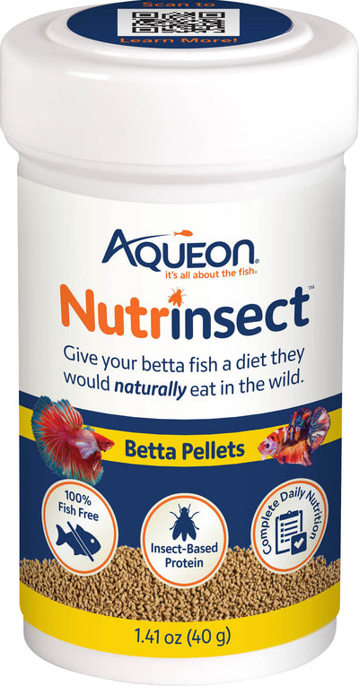 Aqueon Nutrinsect Betta Pellet Fish Food