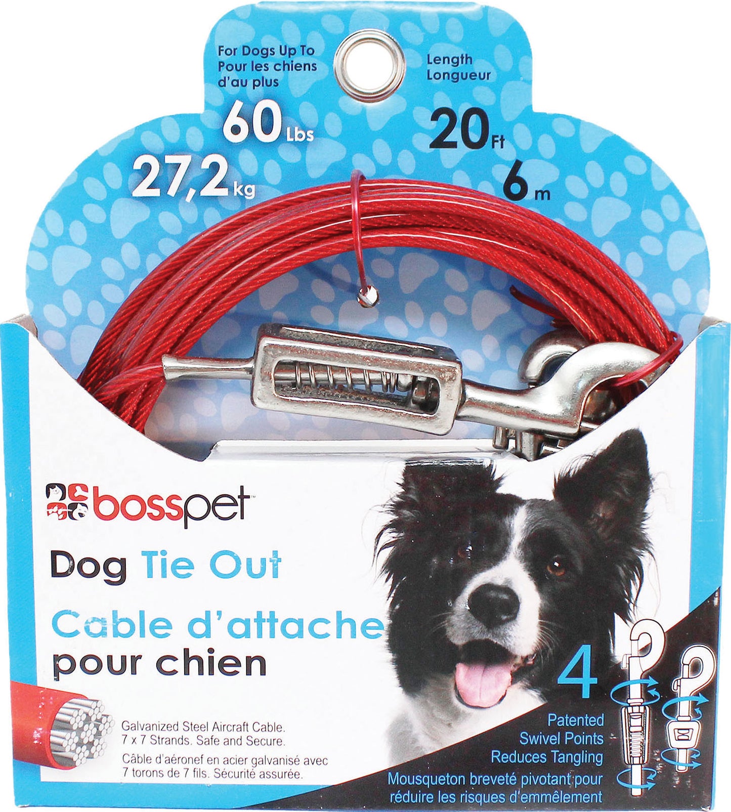 Boss Pet Tie-Out W/ Spring