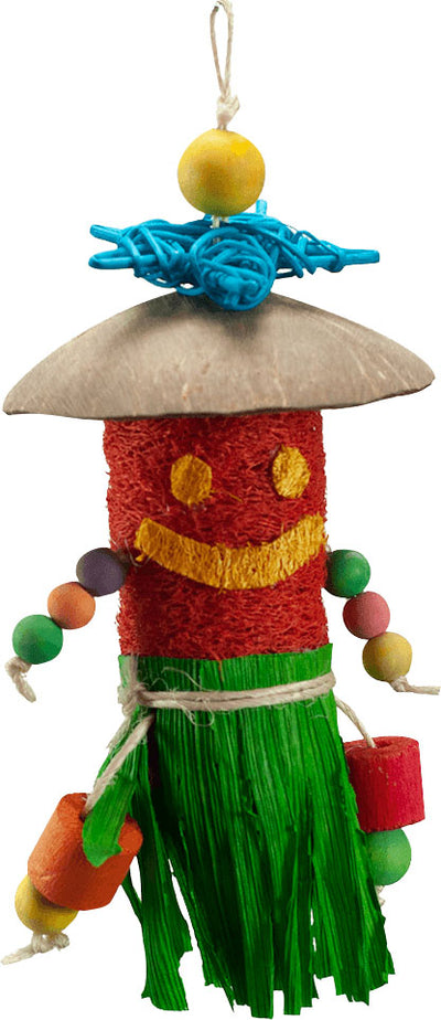 Nibbles Loofah Tiki Man Chew Toy