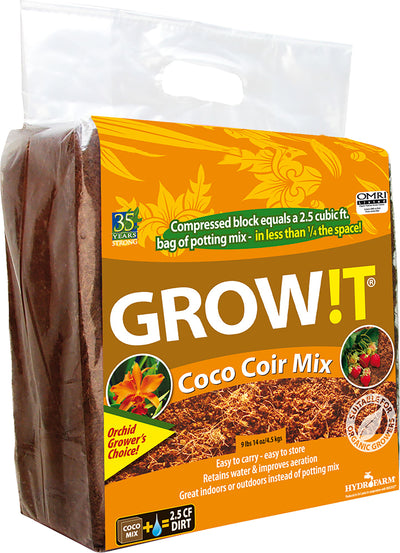 Grow!T Coco Coir Mix Compressed Block