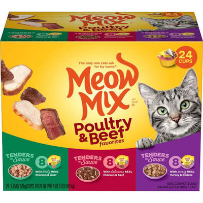 Meow Mix Poultry & Beef Favorities Variety Pack