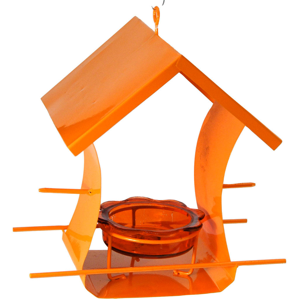 Metal House Oriole Feeder
