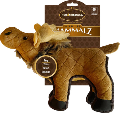 R&W Mammalz Asst Moose/Bighorn Sheep Dog Toy