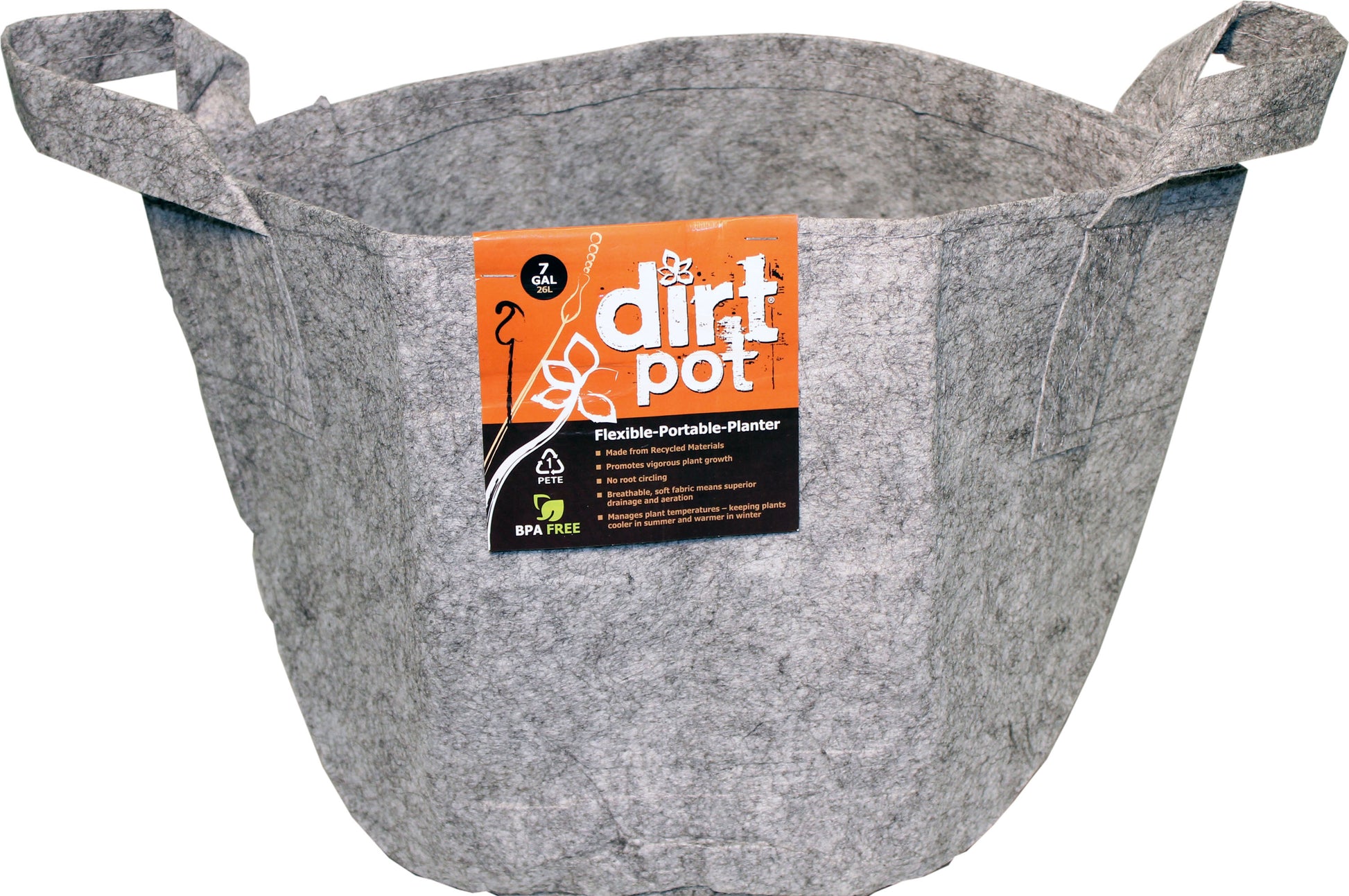 Hydrofarm Dirt Pot Flexible Planter W/Handles