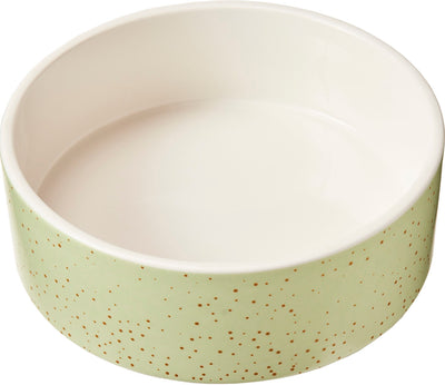 Spot Speckled Stoneware Dog Dish