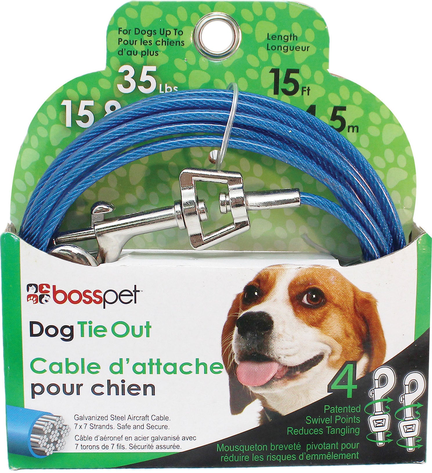 Boss Pet Tie-Out Swivel Snap