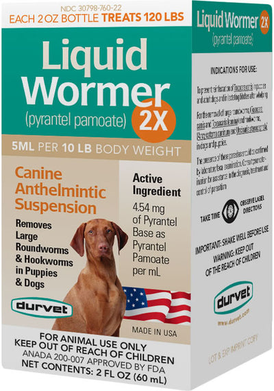 Durvet Liquid Wormer 2x For Dogs & Puppies