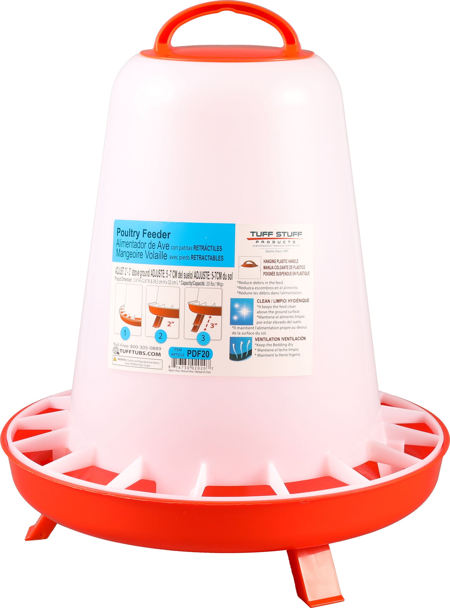 Tuff Stuff Poultry Feeder With Folding Legs