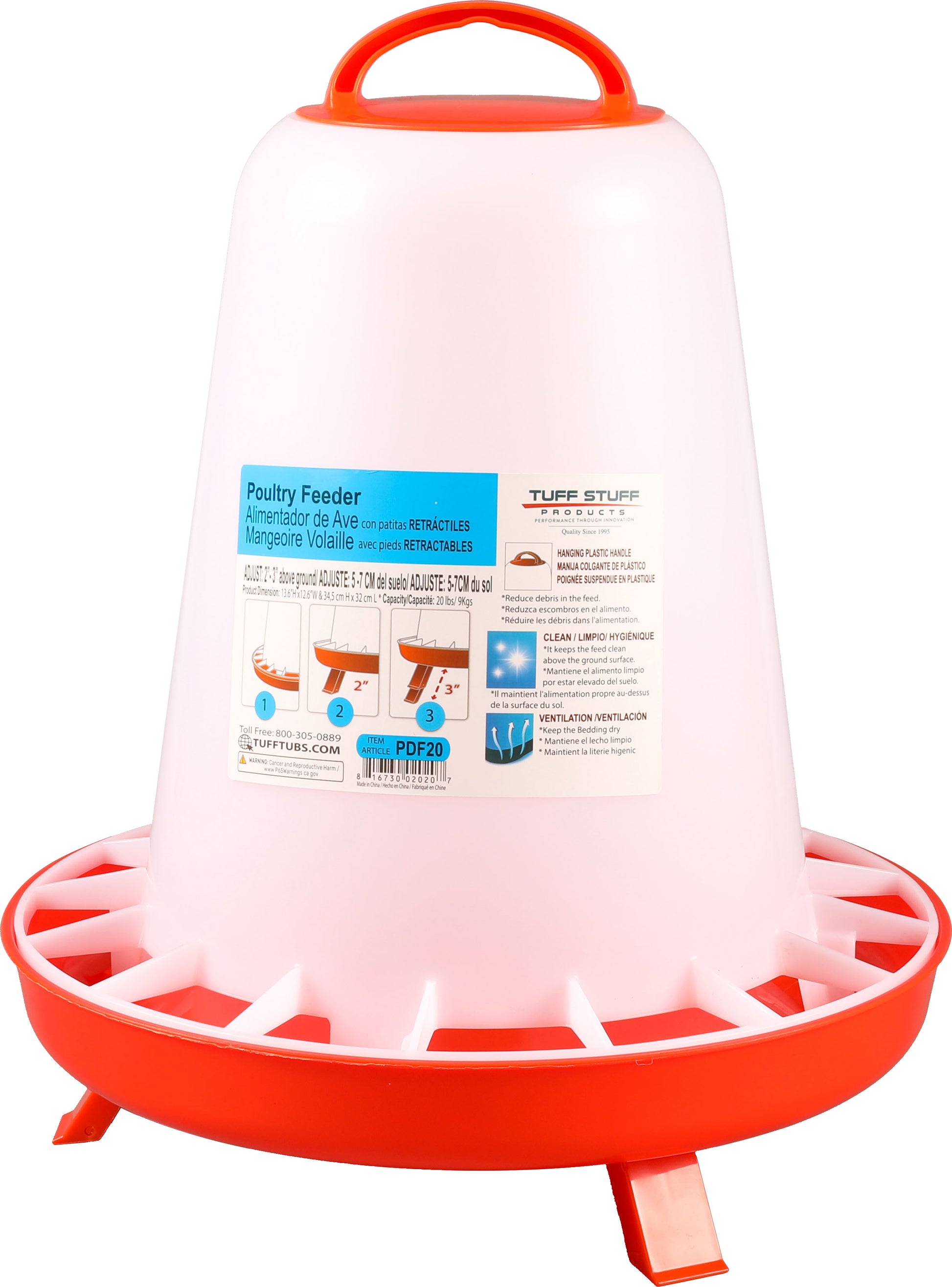 Tuff Stuff Poultry Feeder With Folding Legs