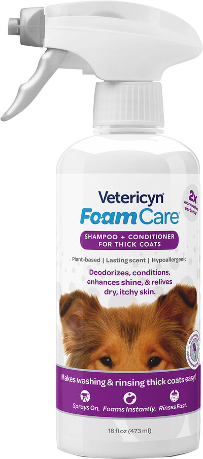 Vetericyn Foamcare Shampoo & Cond For Thick Coats