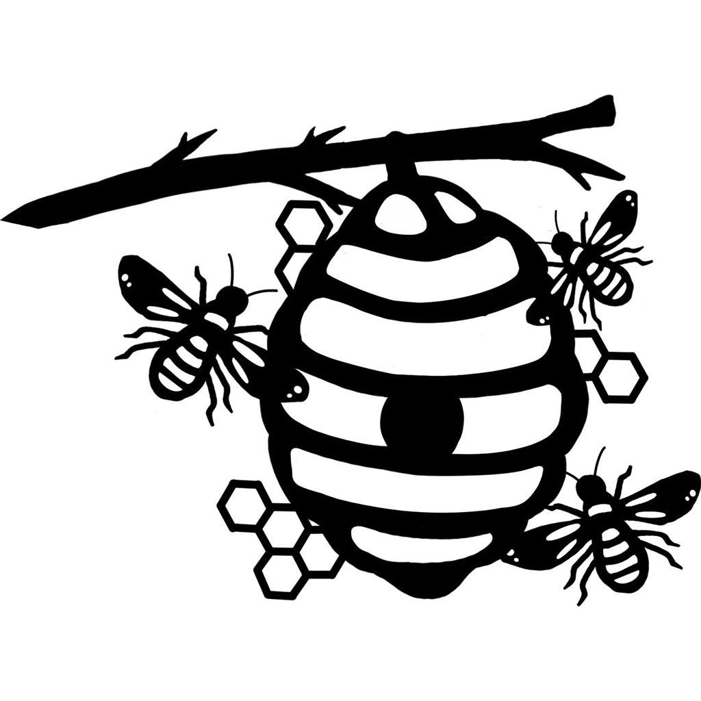 Esschert Design Metal Beehive Tree Silhouette
