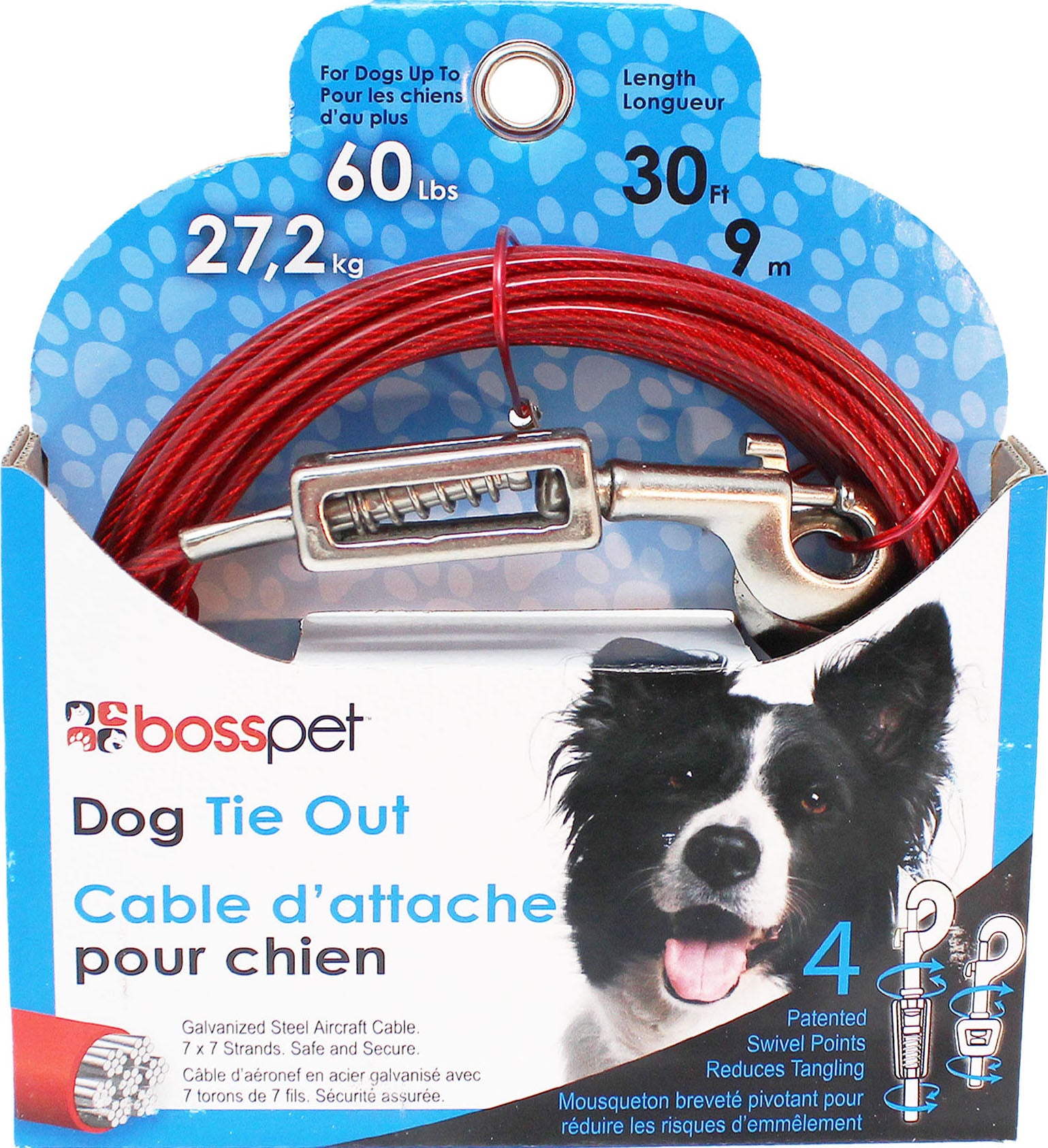 Boss Pet Tie-Out W/ Spring