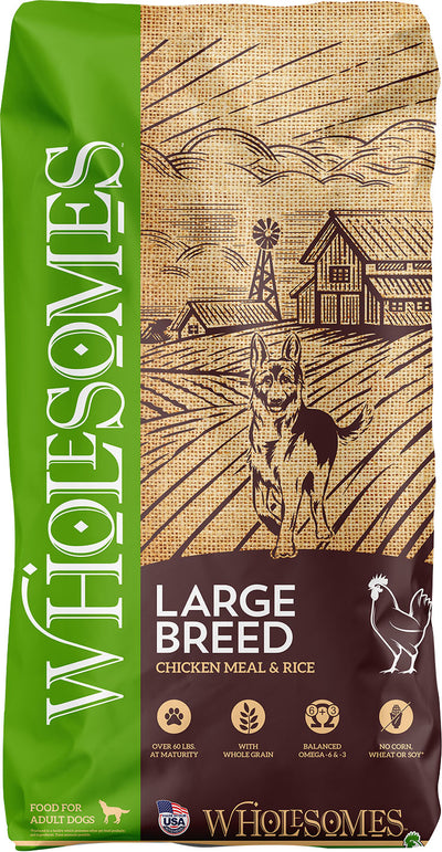 Wholesomes Whole Grain Lg Breed Dog Food