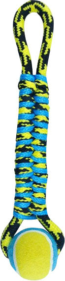 Pet Park Blvd Paracord Rope Twisted Tug W/Tennis