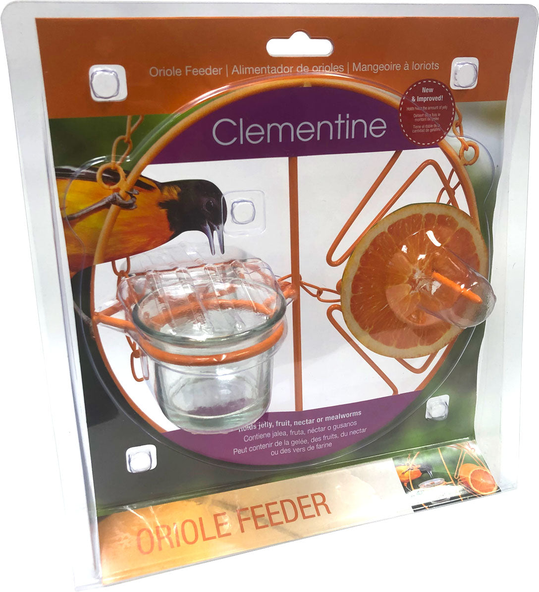 Double Jar Clementine Oriole Feeder