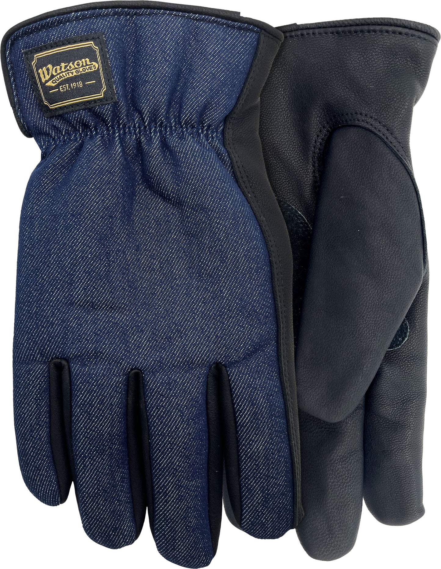 Watson Gloves Mens Range Rider Denim Goatskin