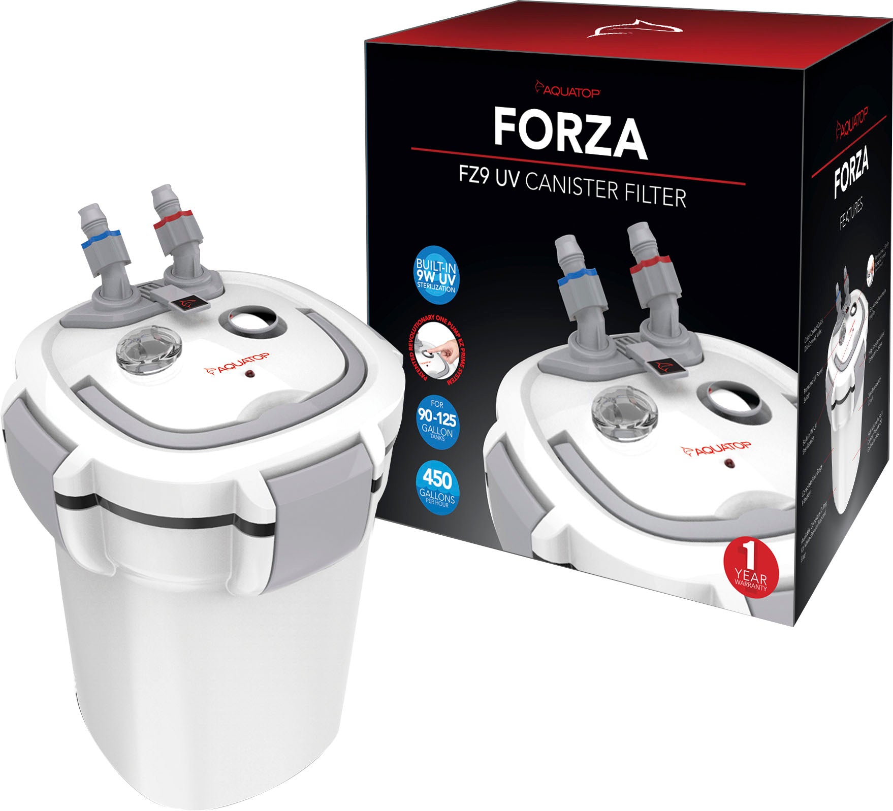 Forza Fz9 Uv Canister Filter W/9w Uv Sterilizer