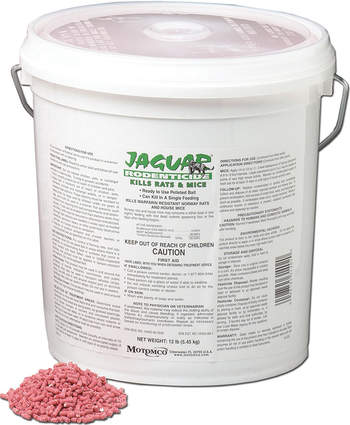 Jaguar Rodenticide Pelleted Bait Pail