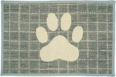 Bella Plaid Paw Fashion Mat Blue