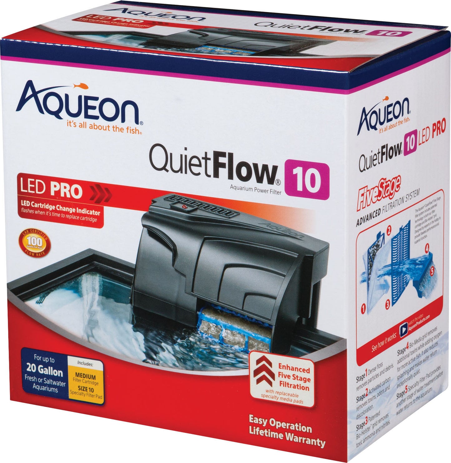 Aqueon Quietflow 10 Led Pro Power Filter