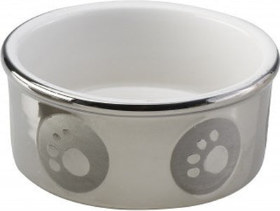 Spot Paw Print Titanium Dog Dish