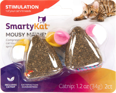 Smartykat Mousy Mayhem Compressed Mice Cat Toys