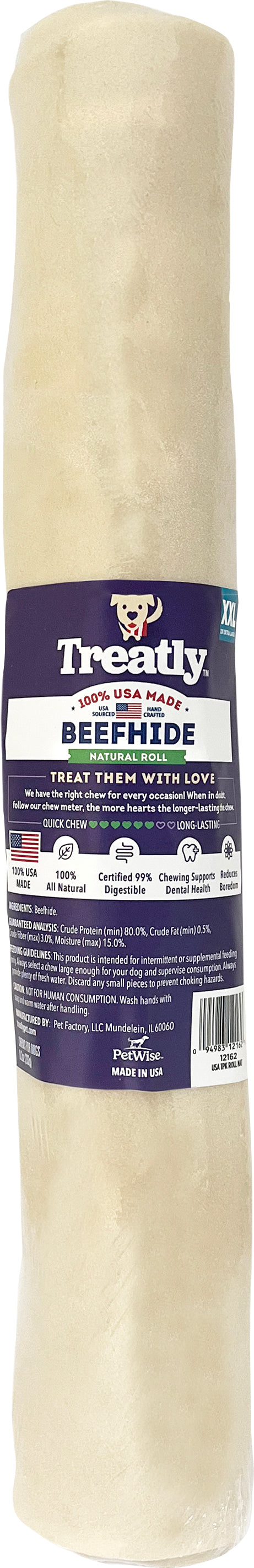 Treatly 100% Usa Beefhide Heavy Weight Roll Banded