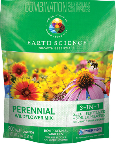 Earth Science Wildflower Perennial Mix 3-In-1