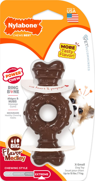 Nylabone Power Chew Textured Ring Bone