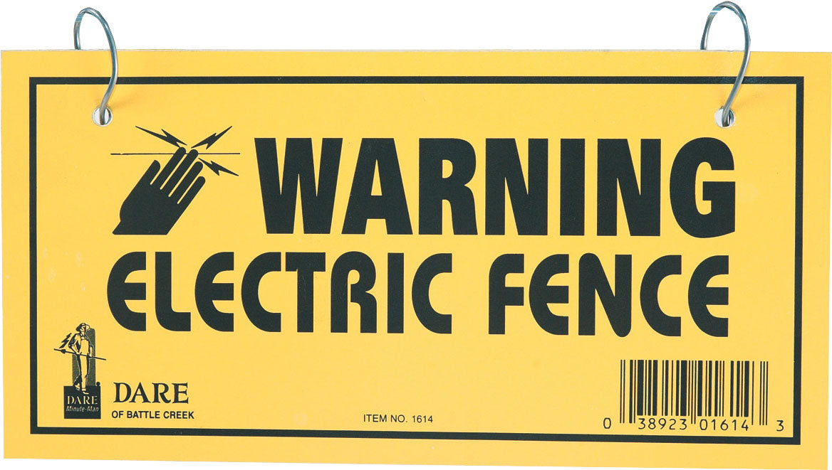 Dare Electric Fence Warning Sign