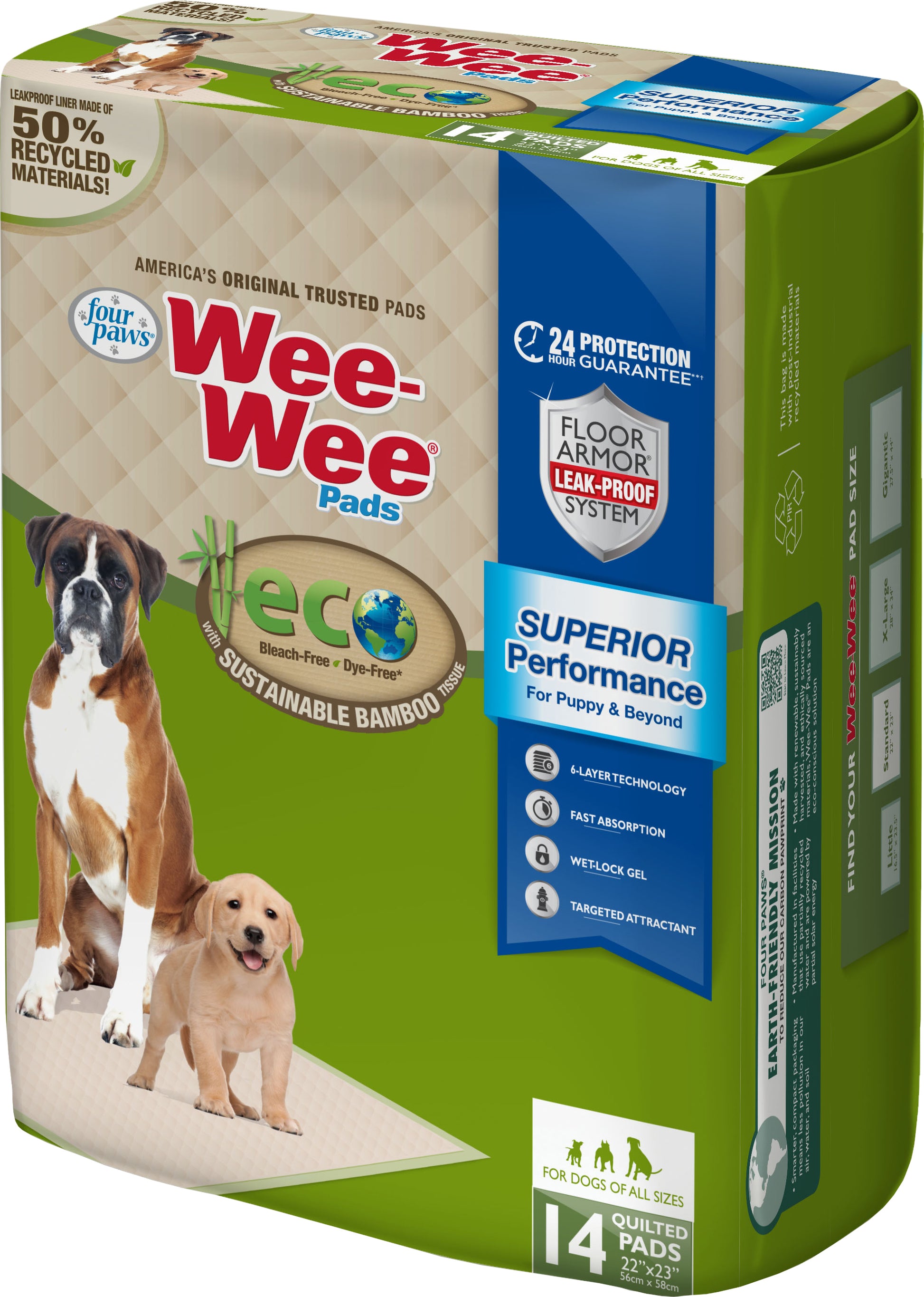 Wee-Wee Eco Pads With Bamboo