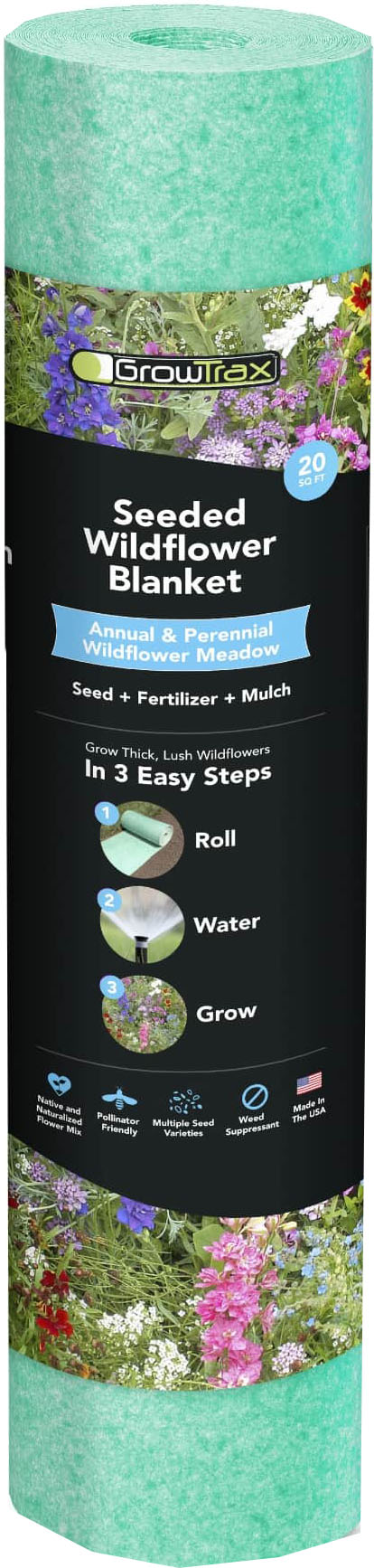 Growtrax Seeded Wildflower Blanket Meadow Mix