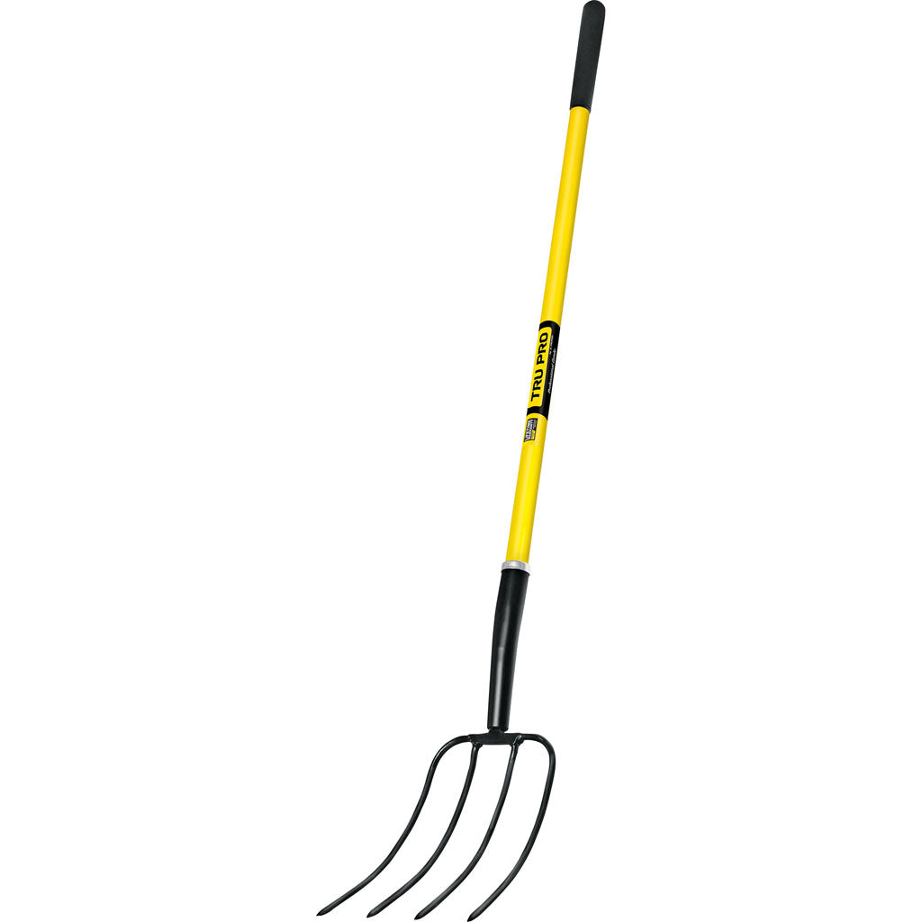 Tru Pro 4 Tine Forged Manure Fork W/Long Handle