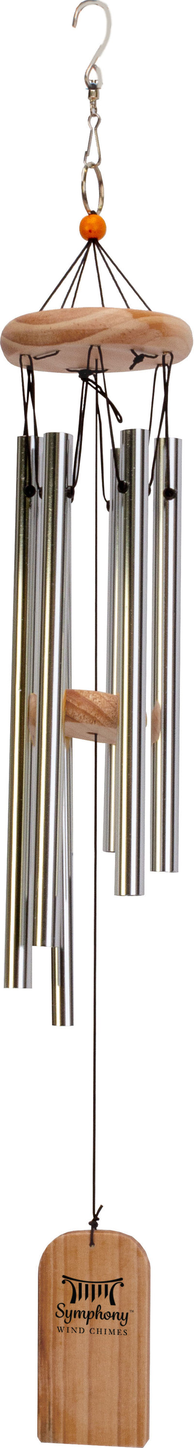 Symphony Promo Wood & Aluminum Wind Chime Silver