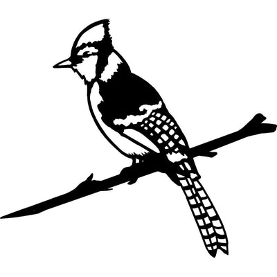 Esschert Design Metal Blue Jay Tree Silhouette