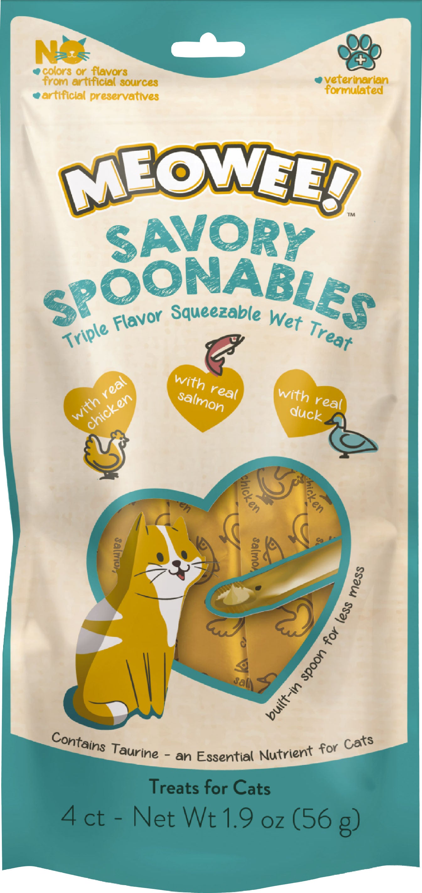 Meowee! Savory Spoonables Squeezable Wet Cat Treat