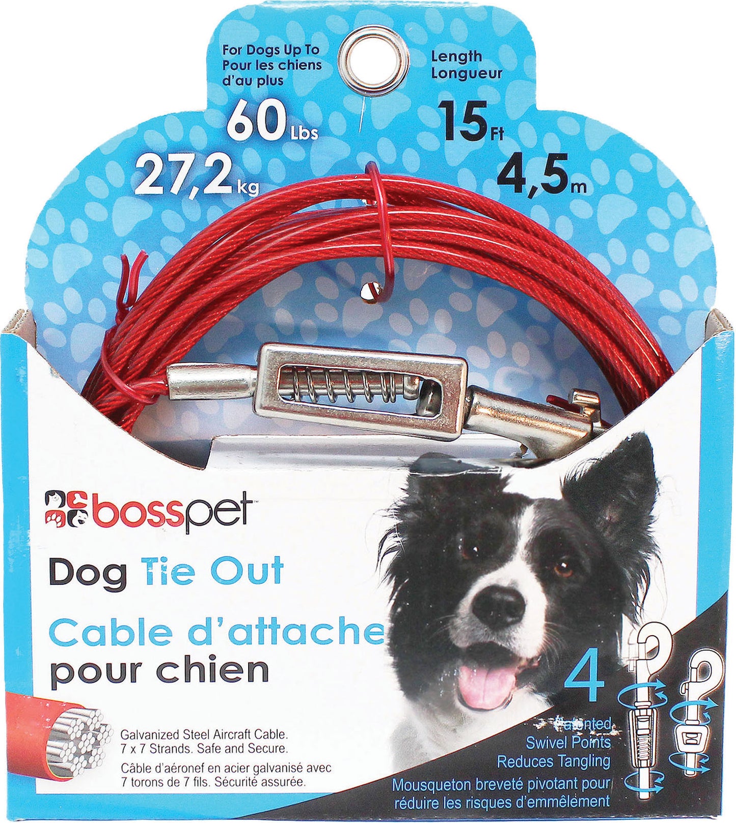 Boss Pet Tie-Out W/ Spring
