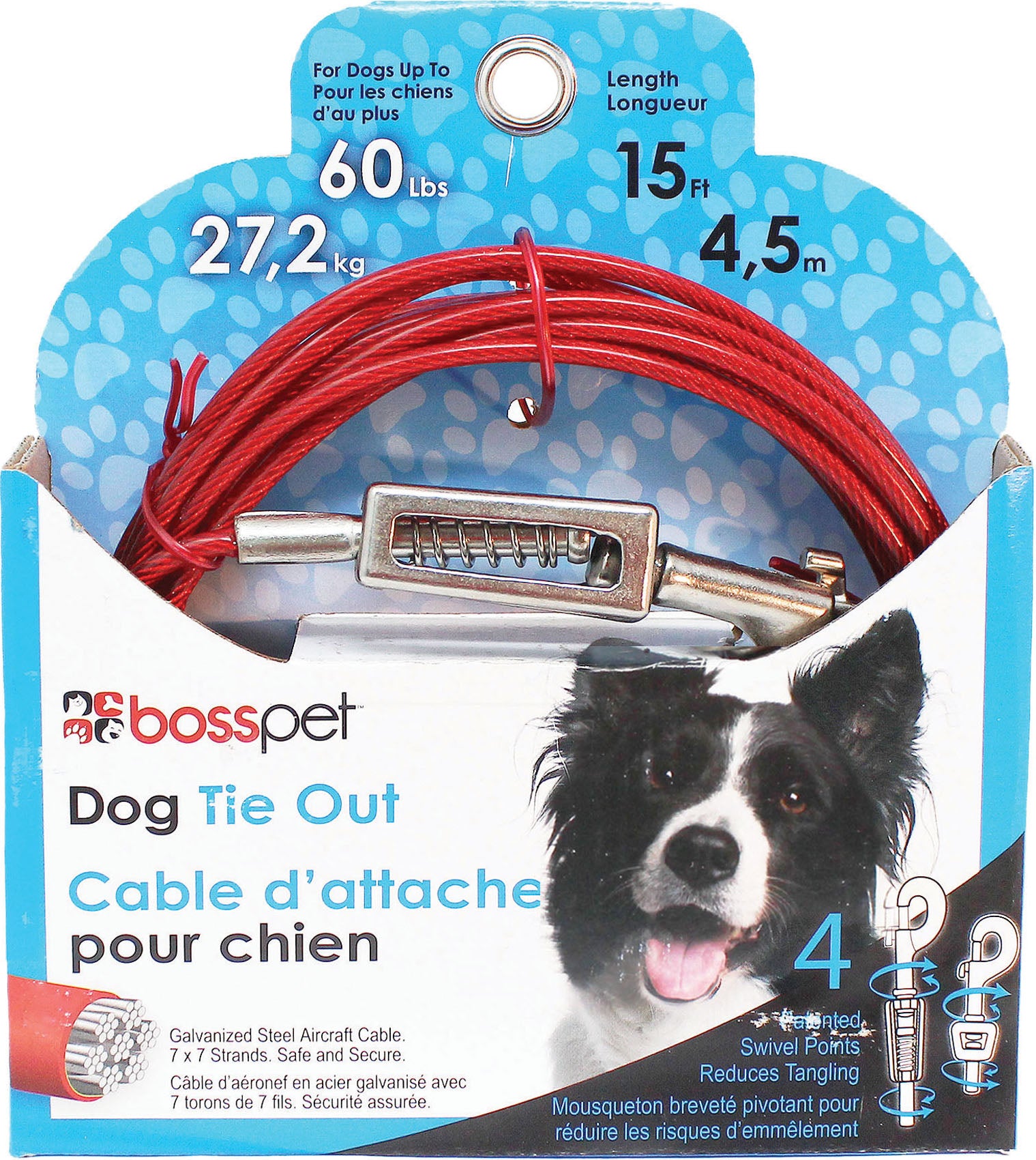 Boss Pet Tie-Out W/ Spring