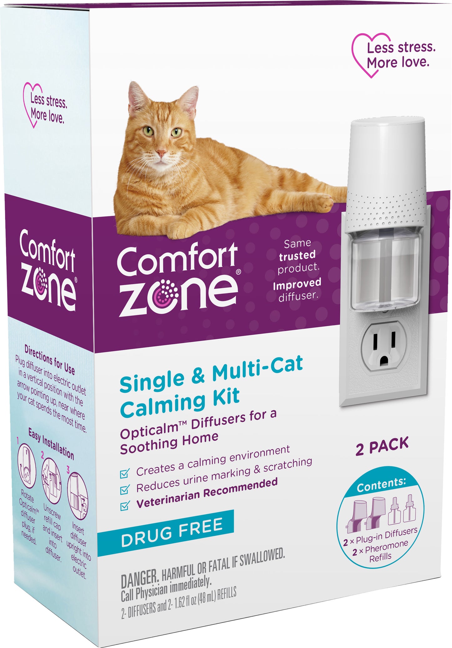 Comfort Zone Soothing Diffuser Kit For Cats
