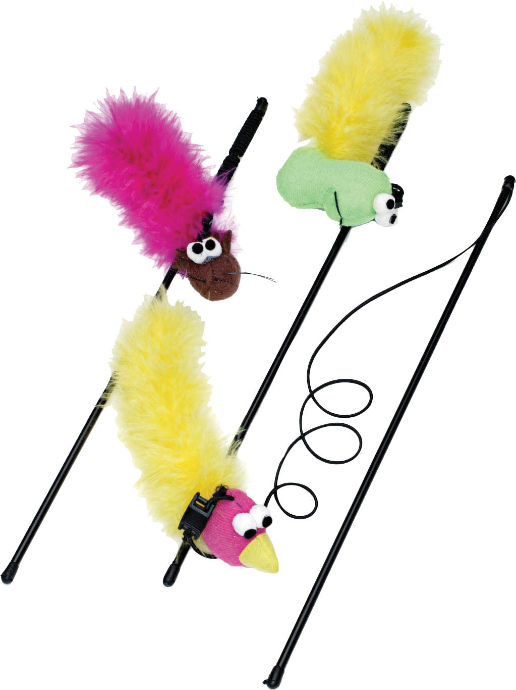Spot Feather Boa Teaser Wand W/Catnip