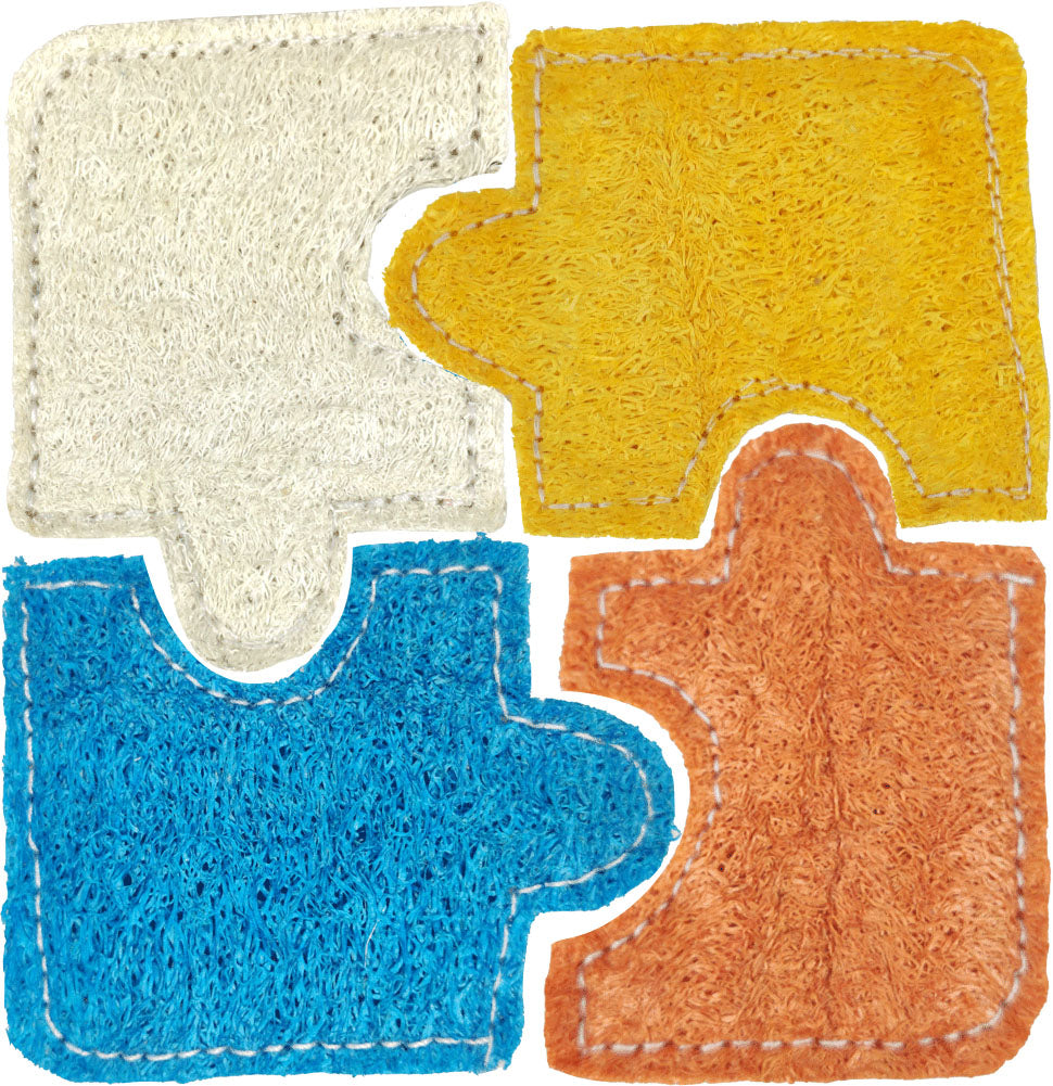 Nibbles Piece Out Puzzle Loofah Chew Toy
