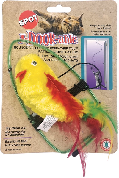 Spot A-Door-Able Bouncing Feather Bird W/ Catnip